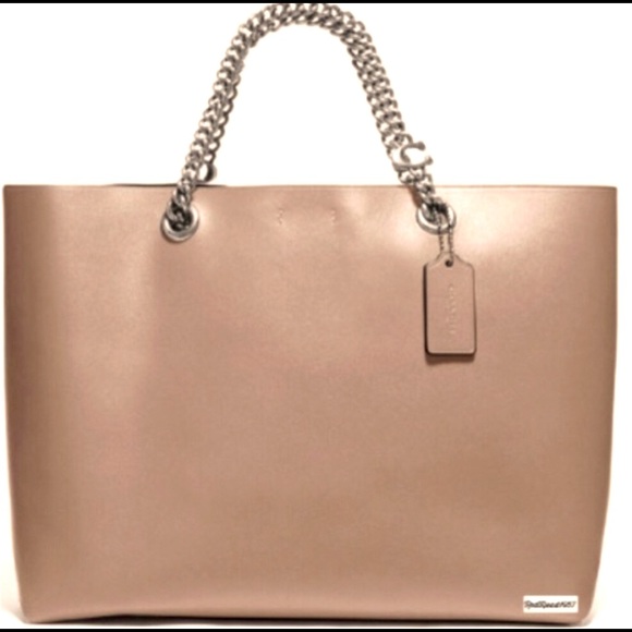 HTF! Coach Signature Chain Central IPad Shoulder Tote ๐ NEW WITH TAG! ๐ป๐ค๐๐ป - Picture 2 of 4